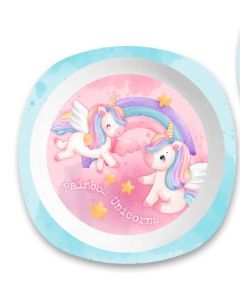 RAINBOW UNICORN SHAPED PLATE-KIE-84657