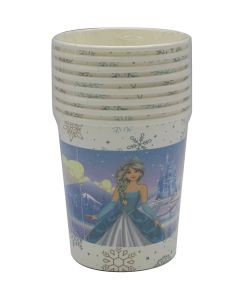 SNOW PRINCESS PAPER CUPS 200ML 8CT-LCY-82477