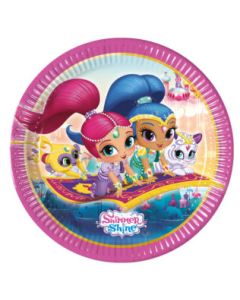 SHIMMER&SHINE GLITER FRIEND PPR PLATE LRG 23CM 8CT-PRO-89943