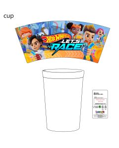 HOT WHEELS-PAPER CUPS 200ML 8CT-LCY-84385