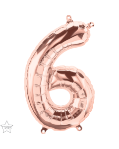 16 IN ROSE GOLD NUMBER 6 AIR FILLED 1CTP-QUA-59113