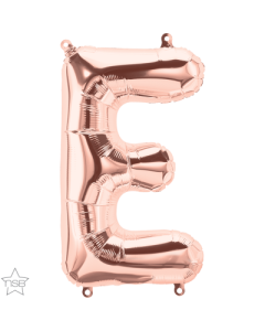 34 INCH FOIL ROSE GOLD LETTER E 1CTP-QUA-59850