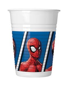 SPIDERMAN TEAM UP PLASTIC CUPS 200ML 8CT-PRO-89447DNU