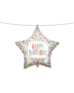 18 INCH AIR-HELIUM FOIL  BIRTHDAY BRIGHT STAR 1CTP-PRO-92426