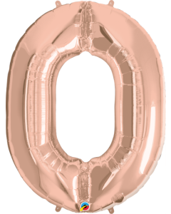 34 INCH FOIL NUMBER 0 ROSE GOLD 1CTP-QUA-57871