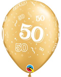 11 INCH LATEX GOLD 50-A-RND 50CTP-QUA-37107