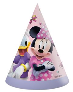 MINNIE JUNIOR PAPER HATS 6CT-PRO-93943