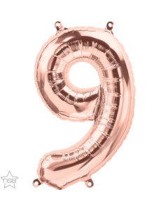 16 IN ROSE GOLD NUMBER 9 AIR FILLED 1CTP-QUA-59119