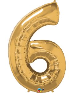 34 INCH FOIL NUMBER 6 METALLIC GOLD 1CTP-QUA-30493