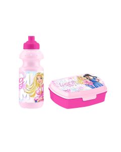 BARBIE KIDS SPORTS BOTTLE+BASIC LUNCH BOX-KIE-84673