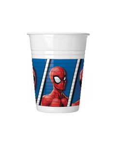 SPIDERMAN CRIME FIGHTER PLASTIC CUP 200ML 8CT-PRO-93554