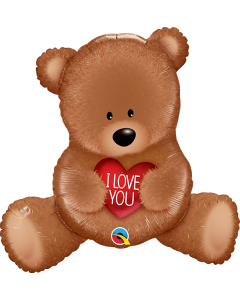 35 INCH FOIL I LOVE YOU TEDDY BEAR 1CTP-QUA-98705