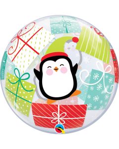 22 INCH SINGLE BUBBLE PENGUINS & PRESENTS  1CTP-QUA-43438