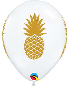 11 INCH LATEX RND DIAMOND CLEAR PINEAPPLE 50CTP-QUA-57440