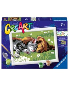 RAVENSBURGER CREART SLEEPING CAT AND DOG - AGE 7+-RVG-28930