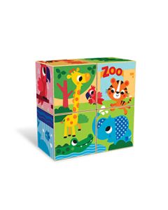 KIDS HITS WOODEN PUZZLE BLOCKS COLOURFUL ZOO-KDH-KH20-023