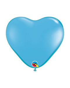 6 INCH LATEX PLAIN HRT PALE BLUE 100CTP-QUA-60189