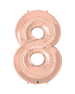 34 INCH FOIL NUMBER 8 ROSE GOLD 1CTP-QUA-57879