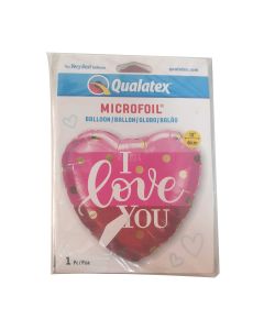 18 INCH FOIL HRT I LOVE YOU GOLD DOTS 5CTP-LCY-85553