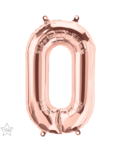 34 INCH FOIL ROSE GOLD LETTER O 1CTP-QUA-59874