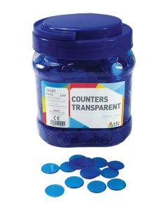 TFC-COUNTERS 22MM TRANSPARENT BLUE 1000P-TFC-16187