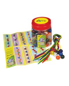 TFC-BEADS RAINBOW 20MM & THREADERS 100P-TFC-10706