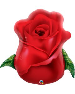 33 INCH FOIL SHAPE RED ROSE BUD 1CTP-QUA-98696