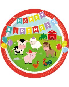 FARM PAPER PLATES LARGE 23CM 8CT - NG-PRO-94174