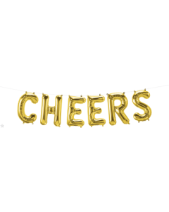 16 IN FOIL CHEERS GOLD AIR FIRLLED 1CTP-QUA-59799