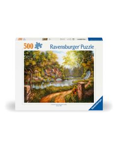 RAVENSBURGER 500PC PUZZLE COTTAGE BY THE RIVER-RVG-17109