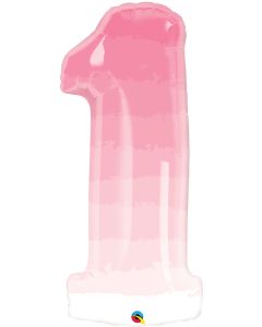 38 INCH FOIL NUMBER ONE PINK OMBRE 1CTP-QUA-13260