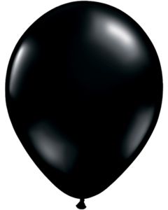 5 INCH LATEX PLAIN RND ONYX BLACK 100CTP-QUA-43548