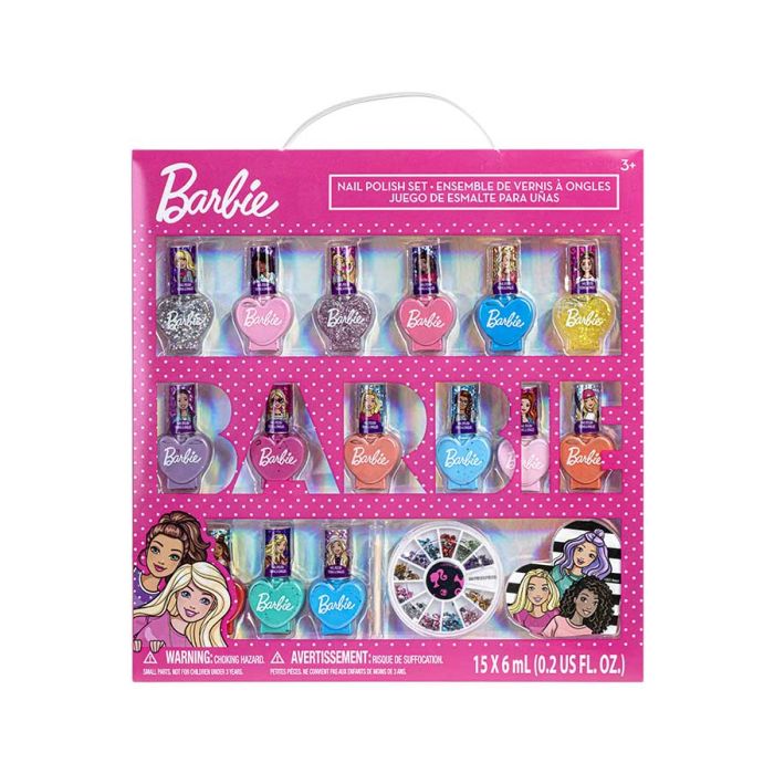 BARBIE 15 PK NAIL POLISH SET WITH NAIL ACCESSORIES TWN BB0096GA