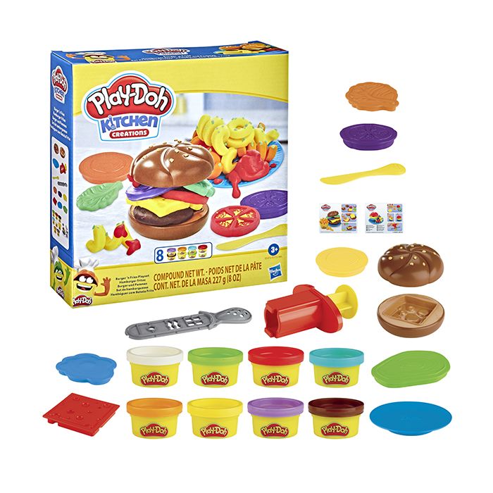 PLAY DOH SILLY SNACKS BURGER N FRIES HAS E5472