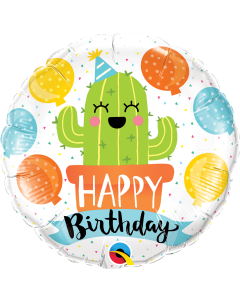 18 INCH FOIL RND BIRTHDAY PARTY CACTUS 1CTP-QUA-78664