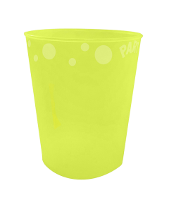 REUSABLE FLUO YELLOW PARTY CUP 250ML-PRO-96048