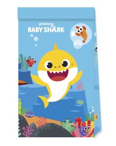 BABY SHARK PAPER PARTY BAGS 4CT-PRO-92543
