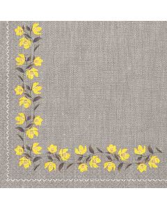 NAPKINS 3PLY 33Χ33CM TEXTURE YELLOW FLOWERS 20CT-PRO-92902