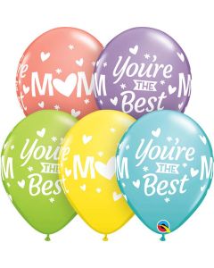 11 INCH LATEX SORBET AST MOM YOURE THE BEST 50CTP-QUA-24366