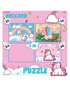 UNICORN 4 IN 1 PUZZLE (35+48+54+70)-LCY-82104