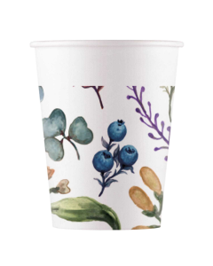 HERBS PAPER CUPS 200ML 8CT-PRO-95203