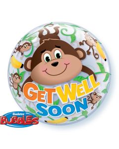 22 INCH SINGLE BUBBLE GET WELL MONKEYS 1CTP-QUA-66090