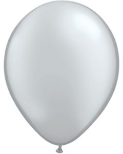 11 INCH LATEX RND SILVER 100CTP-QUA-43794