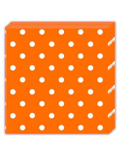 NAPKINS ORANGE DOTS THREE PLY 33X33CM 20CT-PRO-83211