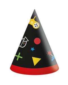 GAMING PARTY HATS 6CT-PRO-93774