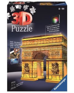 RAVENSBURGER 216PC 3D PUZ NITE E. ARCH DE TRIOMPHE-RVG-12522