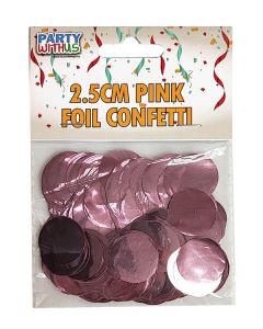 2.5CM PINK FOIL CONFETTI 15G-BOR-82677
