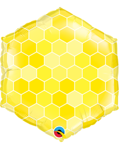 20 INCH FOIL HEXAGON HAPPY BEE DAY 1 CTP-QUA-16433