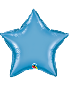20 INCH FOIL STAR CHROME BLUE PLAIN FOIL 1 CTP-QUA-90081
