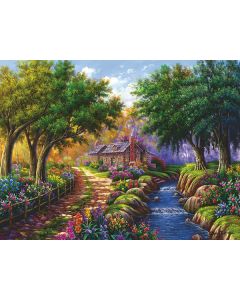 RAVENSBURGER 1500PC PUZZLE COTTAGE BY THE RIVER-RVG-17109